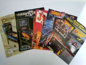 Pinball FLYERS Lot Of 5 Original Jokerz Lord Of The Rings Lost In Space Indy 500
